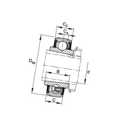 Wkład łożyska, stożkowy UK207 INA/FAG 4012802656084