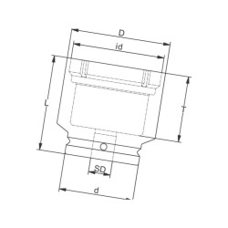 Klucz nasadowy 3/4&amp034 do nakrętki dociskowej KM / AN , 12
