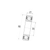 Łożysko kulkowe 35x80x21 , 6307ZZ - FŁT