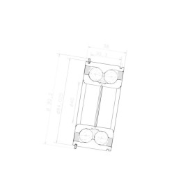 Łożysko kulkowe skośne NWB01575 NTN/SNR 3413520253738