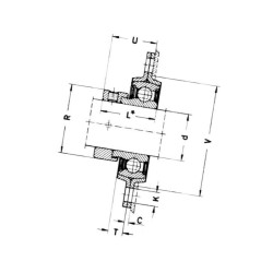Łoż.kołn.blacha okrągłe kompl. RA17 INA/FAG 4012802792782