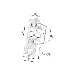 Wkład łożyska kpl. Corrotect PHE30TVFA1255 INA/FAG 4012802830767