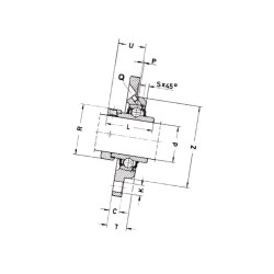 Łożysko kołnierzowe okr. kompl. TME60N INA/FAG 4012802817904