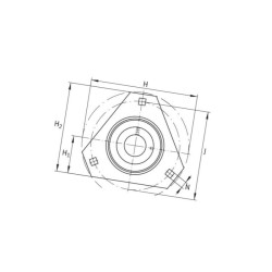 Obud.łoż.z blachy st.Corrotect FLAN62MSTRFA125 INA/FAG 4012802797572
