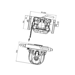 Zaczep Kulowy K80 do prowadnicy 310/38/25mm, Scharmüller 03631041A02