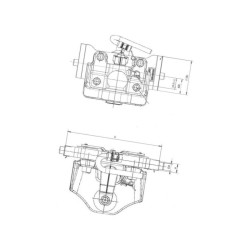 Zaczep Kulowy K80 do prowadnicy 390/32/25mm, Rockinger ROE74L106