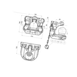 Zaczep Kulowy K80 140x80