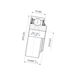 Łożysko kulkowe NWB01569 NTN/SNR 3413521140945