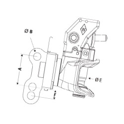 Walterscheid 8005101 Zaczep Automatyczny 68/128/25 Zaczep 38mm