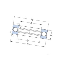 Łożysko oporowe, 45x100x39 - 51409 - SKF 45x100x39 - 51409 - SKF