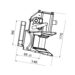 Zaczep kołnierzowy 125x55 sworzeń 25mm Scharmüller