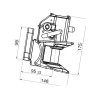 Zaczep kołnierzowy 125x55 sworzeń 25mm Scharmüller