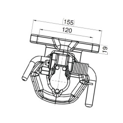 Zaczep kołnierzowy 125x55 sworzeń 25mm Scharmüller
