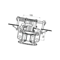 Scharmüller 05120707A02 Zaczep kołnierzowy 125x55 sworzeń 25mm
