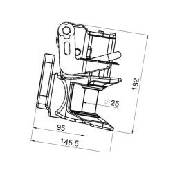 Scharmüller 05120707A02 Zaczep kołnierzowy 125x55 sworzeń 25mm