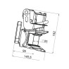 Scharmüller 05120707A02 Zaczep kołnierzowy 125x55 sworzeń 25mm