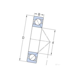 Łożysko kulkowe skośne SKF 720 75007208BEP