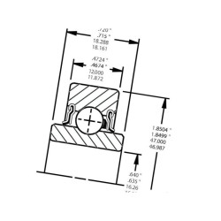 Łożysko kulkowe 203KRR6 Timken 0087796045378