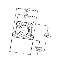 Łożysko kulkowe 203RR2 Timken 0087796045347