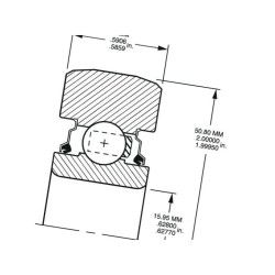 Łożysko kulkowe 203RR3 Timken 0087796083752