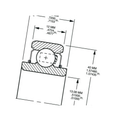 Łożysko kulkowe 203RR5 Timken 0087796045361