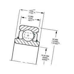 Łożysko kulkowe 205KR3 Timken 0087796045958