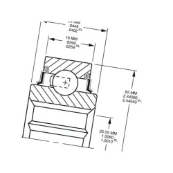 Łożysko kulkowe 206KRR6 Timken 0087796040670