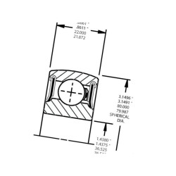 Łożysko kulkowe 208NPPB5 Timken 0087796041202