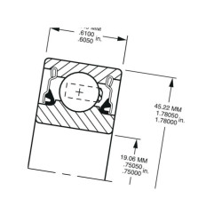Łożysko kulkowe P204RR6 Timken 0087796014183