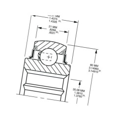 Łożysko kulkowe W208KRRB6 Timken 0087796080058