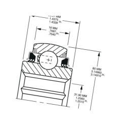 Łożysko kulkowe W208PPB16 Timken 0087796041387