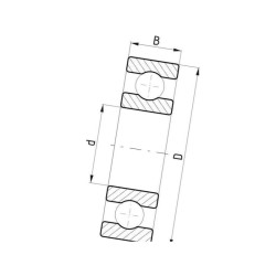 Łożysko kulkowe 35x72x17 , 62072RS - FŁT