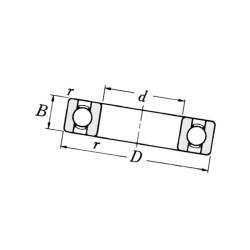 Łożysko kulkowe 20x47x14 , 62042RS - SKF