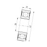 Łożysko kulkowe 25x47x12 , 60052RS FŁT