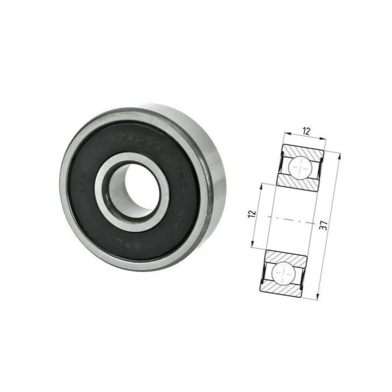 Łożysko kulkowe 12x37x12 , 63012RS - FŁT