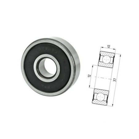 Łożysko kulkowe 12x37x12 , 63012RS - FŁT