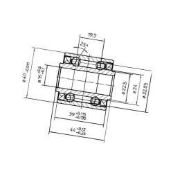 Łożysko kulkowe, 16 x 40 x 44 DAC1640442RSLCS16 NSK 8719607001861