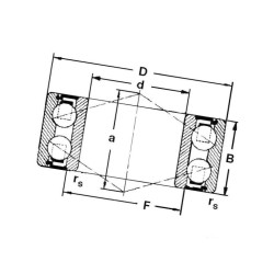 Łożysko kulkowe skośne 3205B2RSRTVH INA/FAG 4012802408591