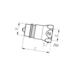 Szybkozłącze wtyczka ISO 12,5 wew. 1/2" BSP Faster