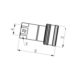 Szybkozłącze gniazdo ISO 10 wew. 3/8" NPT Faster