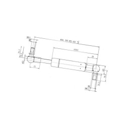 Sprężyna gazowa 669mm 650N Stabilus 8266NU