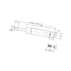 Sprężyna gazowa 242mm 100N Stabilus 049271