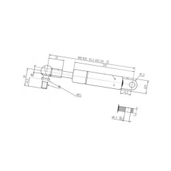 Sprężyna gazowa 265mm 100N Stabilus 903493