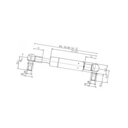 Sprężyna gazowa 340mm 100N Stabilus 903442