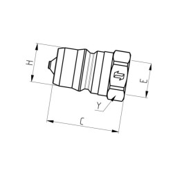 Szybkozłącze wtyczka ISO B wew. 3/4" UNF Faster