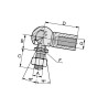 Przegub kulowy M8 R/M8x16, kulka 13mm 9508-CA98520 Heyd 8719593707167