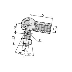 Przegub kulowy M10 L/M10x20, kilka 16mm