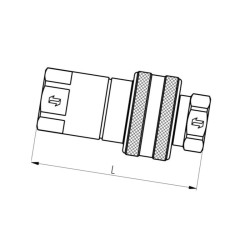Szybkozłącze gniazdo ISO wew. 3/8" BSP Faster