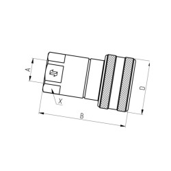 Szybkozłącze gniazdo ISO wew. 3/8" BSP Faster