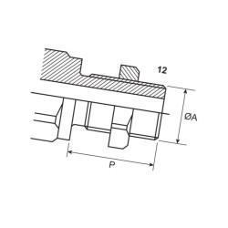 Szybkozłącze gniazdo ISO 12,5 zew. 3/4" BSP Faster